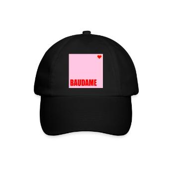 BAUHERRIN BAUDAME HAUSBAU HERZ - Baseballkappe - Schwarz/Schwarz - Vorne