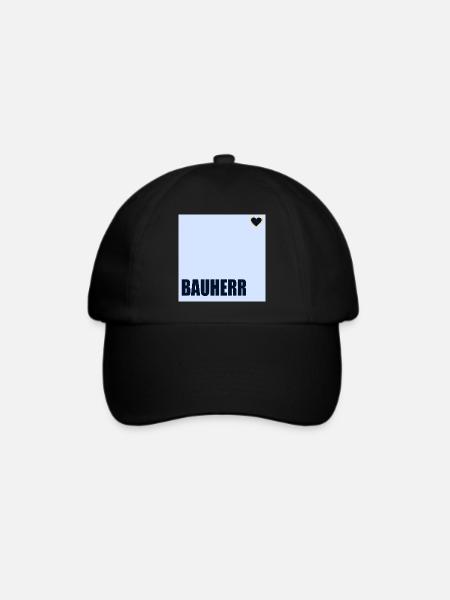 HAUSBAU BAUHERR HERZ - Baseballkappe - Schwarz/Schwarz