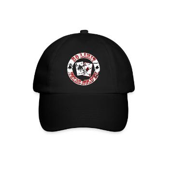 Poker Karten No Limit – Texas Hold’em Design - Baseballkappe - Schwarz/Schwarz - Vorne