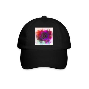 Abstract poppy - Baseballkappe - Schwarz/Schwarz - Vorne