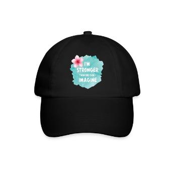 I’m Stronger Than You Can Imagine – Aquarell - Baseballkappe - Schwarz/Schwarz - Vorne