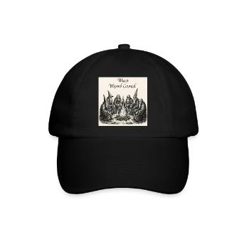 Wicca Wizard Rat - Baseballkappe - Schwarz/Schwarz - Vorne