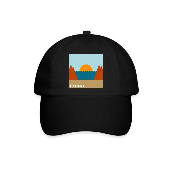 Herbst - Baseballkappe - Schwarz/Schwarz - Vorne
