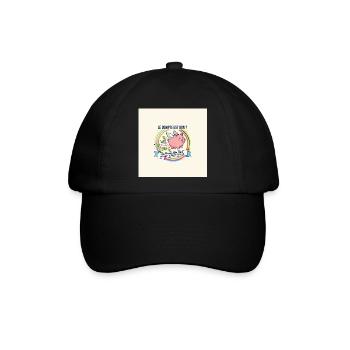 Der Graf ist ein gutes geflügeltes Schwein - Baseballkappe - Schwarz/Schwarz - Vorne