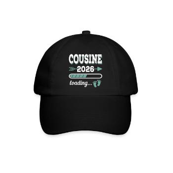 Cousine 2026 Loading Große Cousine - Baseballkappe - Schwarz/Schwarz - Vorne