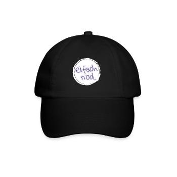 eifach nöd. - Baseballkappe - Schwarz/Schwarz - Vorne