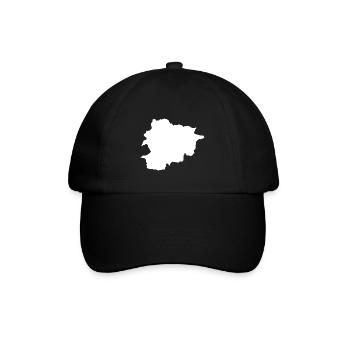 Andorra Kontur Silhouette - Baseballkappe - Schwarz/Schwarz - Vorne