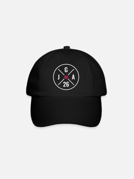 Jga 2026 - Junggesellenabschied 2026 - JGA 26 Herz - Baseballkappe - Schwarz/Schwarz