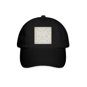 Abstraktes neuronales Netzwerk - Baseballkappe - Schwarz/Schwarz - Vorne