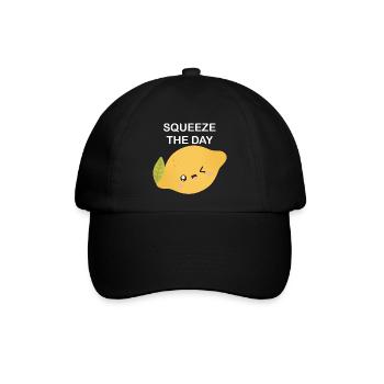 Squeeze the Day Zitronen-Charm - Baseballkappe - Schwarz/Schwarz - Vorne