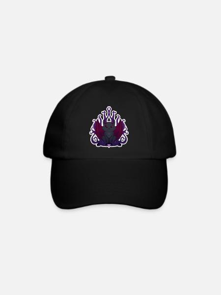DemonCat - Baseballkappe - Schwarz/Schwarz