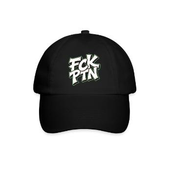 FCK PTN Anti Putin Statement - Baseballkappe - Schwarz/Schwarz - Vorne