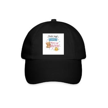 Papa sagt Nein Mama sagt Vielleicht - Baseballkappe - Schwarz/Schwarz - Vorne