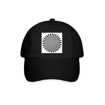 Radiale Optische Täuschung - Baseballkappe - Schwarz/Schwarz - Vorne