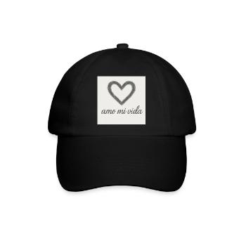 Herz und Lebensfreude - Baseballkappe - Schwarz/Schwarz - Vorne