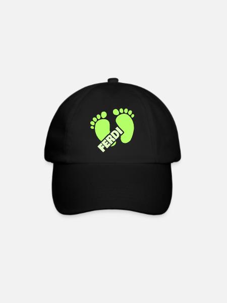 Geburt Ferdi - Baseballkappe - Schwarz/Schwarz