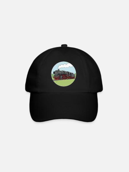 Dampflokomotive Lokomotive Eisenbahn Lok Br01 - Baseballkappe - Schwarz/Schwarz