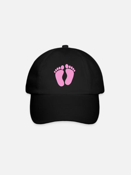 Babyfüße - Baseballkappe - Schwarz/Schwarz