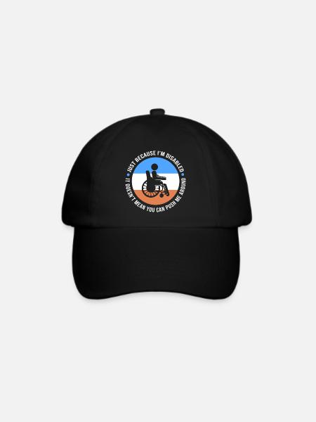 Rollstuhl - Baseballkappe - Schwarz/Schwarz