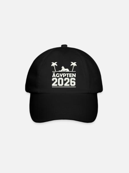 Ägypten 2026 Silhouette - Baseballkappe - Schwarz/Schwarz