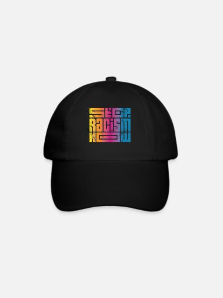 Stop Racism Now - Baseballkappe - Schwarz/Schwarz