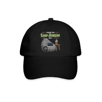 Gaming-Humor-Zitat-Pause-Ladebildschirme - Baseballkappe - Schwarz/Schwarz - Vorne