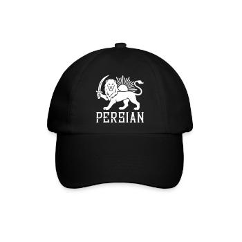Persischer Löwe Persien Iran - Baseballkappe - Schwarz/Schwarz - Vorne
