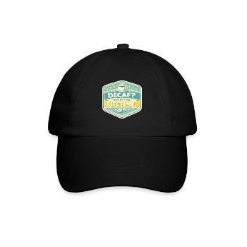 Kein Decaf Nie im Leben - Baseballkappe - Schwarz/Schwarz - Vorne