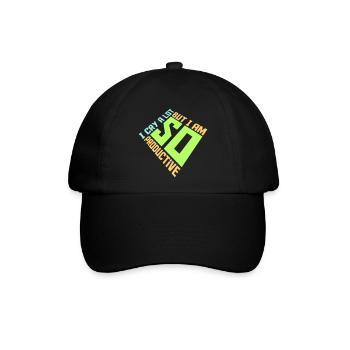I Cry A Lot But I Am So Productive Lustig Emotion - Baseballkappe - Schwarz/Schwarz - Vorne
