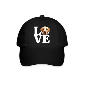LIEBE Labrador Retriever Hund Hundeliebhaber Lustig - Baseballkappe - Schwarz/Schwarz - Vorne