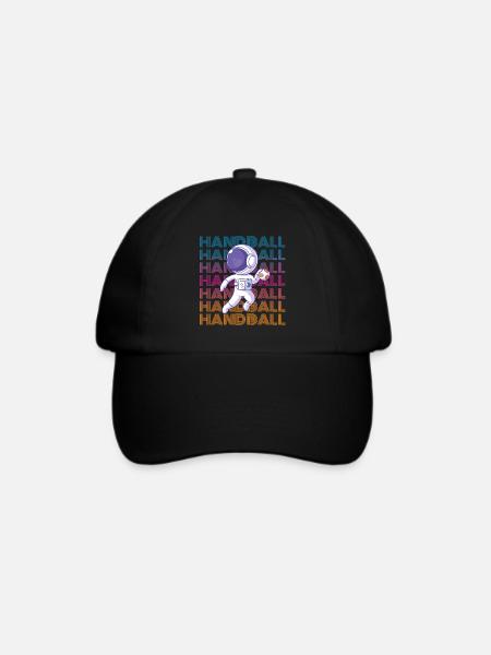Handball Astronaut - Baseballkappe - Schwarz/Schwarz