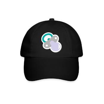 schnuller - Baseballkappe - Schwarz/Schwarz - Vorne