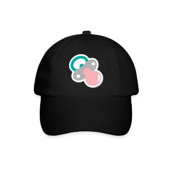 schnuller - Baseballkappe - Schwarz/Schwarz - Vorne
