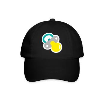 schnuller - Baseballkappe - Schwarz/Schwarz - Vorne