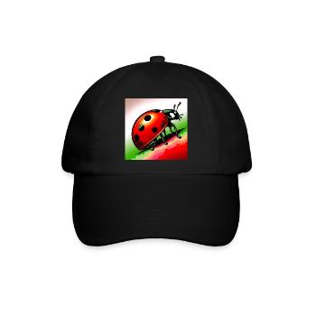 Marienkäfer - Baseballkappe - Schwarz/Schwarz - Vorne