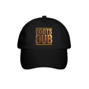 Roots Dub Reggae Holz - Baseballkappe - Schwarz/Schwarz - Vorne
