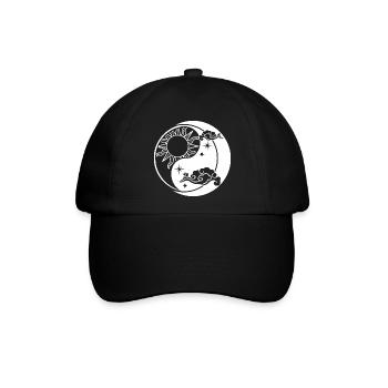 Yin yang - Baseballkappe - Schwarz/Schwarz - Vorne