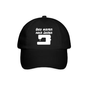 Nähmaschine - Baseballkappe - Schwarz/Schwarz - Vorne