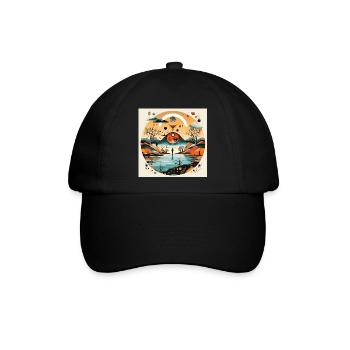 Kreislandschaft der Augen - Baseballkappe - Schwarz/Schwarz - Vorne