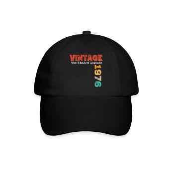 Vintage 1976 - Baseballkappe - Schwarz/Schwarz - Vorne