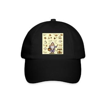 Alchemie Küchenzauberer - Baseballkappe - Schwarz/Schwarz - Vorne