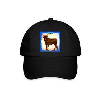 Stier - Baseballkappe - Schwarz/Schwarz - Vorne