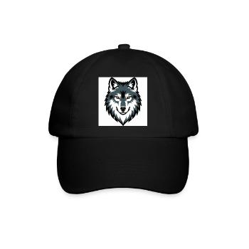 Wolf Graphic Emblem - Baseballkappe - Schwarz/Schwarz - Vorne