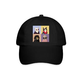 Cat Couture Quartett - Baseballkappe - Schwarz/Schwarz - Vorne