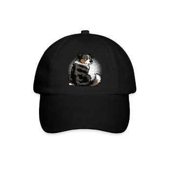 Australian Shepherd Aussie Aussiebesitzer Aussies - Baseballkappe - Schwarz/Schwarz - Vorne