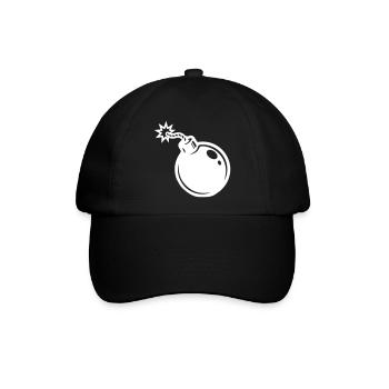 Bombe Symbol - Baseballkappe - Schwarz/Schwarz - Vorne