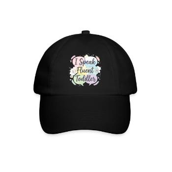 Ich spreche fließend Kleinkind - Baseballkappe - Schwarz/Schwarz - Vorne