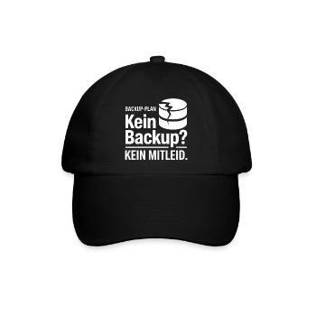 Kein Backup Plan Meme - Baseballkappe - Schwarz/Schwarz - Vorne