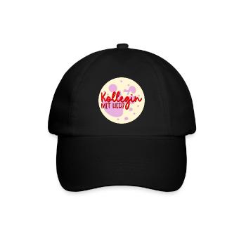 Danke Kollegin Herz - Baseballkappe - Schwarz/Schwarz - Vorne