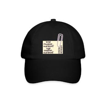 Abschied Lehrerin - Pensionärin Garten - Baseballkappe - Schwarz/Schwarz - Vorne